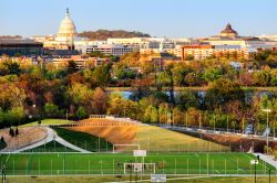 Panorama di Washington DC in autunno: sullo sfondo l'inconfondibile Capitol, il Campidoglio americano, la sede del parlamento americano - © Celso Diniz / Shutterstock.com