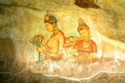 Pittura a Sigiriya Sri Lanka - Foto di Giulio Badini