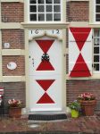 Porta di una casa storica a Leiden,  Paesi Bassi