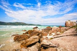 Praia Lopes Mendes, una delle spiagge più belle dell'Ilha Grande del Brasil. Si trova vicino ad Angra dos Reis, nello stato di Rio de Janeiro - © ostill / Shutterstock.com