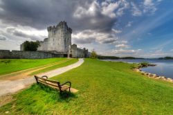 Ross Castle vicino a Killarney, Irlanda. Si tratta di una casa a torre del XV° secolo, sorge ai margine del Lough Leane, nel Killarney National Park, nella contea di Kerry.
