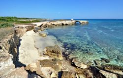 Salento, la costa adriatica, nel tratto compreso  tra San Cataldo e Torre dell'Orso, in Puglia