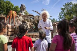 Show nell'area di Dinoland a Mirabilandia, Emilia Romagna, Italia. Interamente dedicata ai bambini, questa sezione presenta attrazioni e giostre ispirate al mondo dei dinosauri e brontosauri
 ...