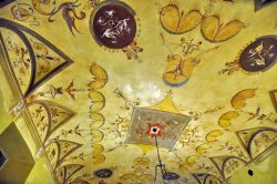 Soffitto a grottesche in un grande salone del Castello di Bevilacqua