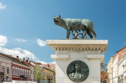 Lupa Capitolina, Cluj Napoca - Sulle rive del fiume Somesul Mic, nel centro della città, si trova una statua capitolina con la lupa che allatta Romolo e Remo. Si tratta di una delle 5 ...