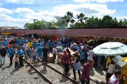 Stazione ferroviaria di Galante (Campina Grande) durante la festa di Sao Joao in Brasile