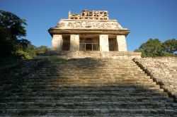 Uno dei tanti templi Maya a Palenque, in Messico, nello stato del Chiapas. Oggi restano solo le sontuose rovine dell'antica città, ma qualche millennio fa era teatro di cerimonie ...