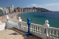 Terrazza panoramica a Benidorm, in Spagna, con vista della grande spiaggia cittadina - © Philip Lange / Shutterstock.com