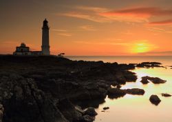 Tramonto al faro Corsewall Lighthouse Hotel Scozia