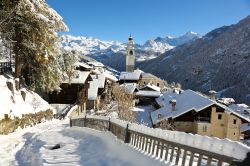 Antagnod fotografata in inverno - Cortesia Regione Valle d'Aosta, foto di Enrico Romanzi