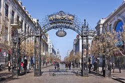 Via Zhongyang (Zhongshan Dajie),  la famosa strada dello shopping ad Harbin, in Cina - © TonyV3112 / Shutterstock.com 