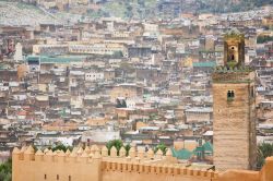 Vista panoramica della grande Medina di Fes in Marocco. Conta di oltre 10.000 strade, è un vero labirinto in cui i turisti senza guida possono perdersi - © Vladimir Melnik / Shutterstock.com ...