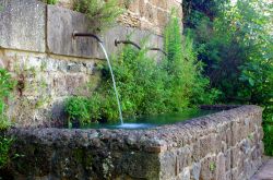 Antica fontana dell'acqua al Parco di Canale Monterano, Roma, Lazio.



