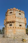 Antica torre difensiva nella cittadina storica di Tudela, Spagna. Questa località sorge un centinaio di chilometri a sud di Pamplona. 

