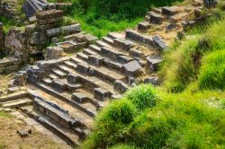 Antiche rovine greche nella città di Sparta, Peloponneso. Sparta,
