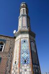 Architettura religiosa a Dushanbe (Tagikistan): il minareto con le sue decorazioni.
