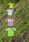 Bagneres-de-Bigorre (Francia), sagome di cartone con le magliette dei ciclisti del Tour de France: siamo lungo la strada del Colle di Tourmalet - © Radu Razvan / Shutterstock.com