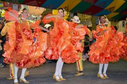 Ballerine di quadrilhas a Galante vicino a Campina Grande in Brasile (Stato di Paraiba)