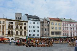 Bancarelle nel centro storico di Olomouc, Repubblica ...