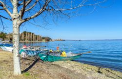 Barche da pesca a Marta, sul Lago di Bolsena (Lazio)