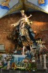 Basilica Menor, Chignahuapan: all'interno della Basilica de la Inmaculada Concepción si trova questa immensa statua della Vergine Maria, alta dodici metri e realizzata in legno ...