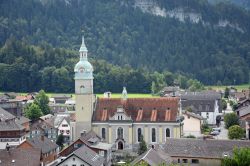 Bezau, scorcio del centro: siamo in Austria, nel Bregenzerwald