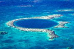 Blue Hole, la suggestiva barriera corallina del Belize. Con i suoi 290 chilometri è la più estesa dell'emisfero settentrionale e la seconda al mondo dopo quella australiana. ...
