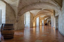 Botti in legno all'ingresso della distilleria Otard a Cognac, Francia - © Evgeny Shmulev / Shutterstock.com