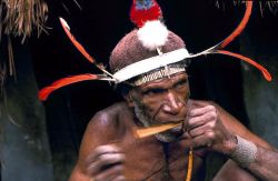 Cacciatore trib Dani west Papua Indonesia - Foto di Giulio Badini / I Viaggi di Maurizio Levi