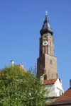 Campanile della basilica di St. Jacob a Straubing, Germania.
