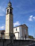 Il Campanile e la chiesa parrocchiale di San Brizio in Costalunga di Monteforte d'Alpone