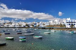 Charco de San Ginés, Arrecife: la laguna di acqua salata presso il capoluogo dell'isola di Lanzarote (Canarie).