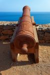 Il cannone dell'antica fortezza portoghese costruita a Capo Verde sull'isola di São Nicolau per diferndersi dagli attacchi di Sir Francis Drake.
