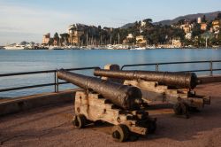 Dei cannoni medievali esposti a Rapallo - passeggiando sul lungomare di Rapallo, tra splendide palme e una vista mozzafiato, si possono ammirare anche due cannoni risalenti all'epoca medievale: ...