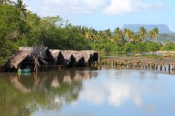 Le capanne dei pescatori nel Parque Nacional Alejandro de Humboldt, nei pressi di Baracoa (Cuba).