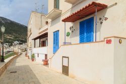 Tipica casa di Levanzo, Sicilia. Alcune delle case che si affacciano sulla via che è quasi una terrazza sul piccolo porto - © Marcin Krzyzak / Shutterstock.com