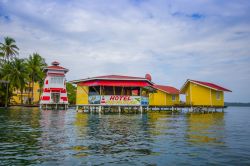 Case colorate sulla riva dell'isola di Colon, Bocas del Toro, Panama. Bocas del Toro è anche la capitale del Caribe a ovest di Panama - © Fotos593 / Shutterstock.com