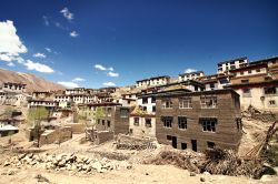 Case di fango nel villaggio di Kibber a Spiti, Himachal Pradesh, India.
