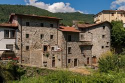 Case in pietra nel cntro storico del borgo di Fivizzano in Toscana