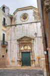 La facciata della chiesa di Santa Maria di Porta Santa, una delle più antiche del centro storico di Andria (Puglia).
