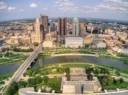 Columbus, capitale dell'Ohio, fotografata dall'alto. Deve il suo nome al grande navigatore Cristoforo Colombo.
