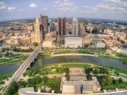 Columbus, capitale dell'Ohio, fotografata dall'alto. Deve il suo nome al grande navigatore Cristoforo Colombo.
