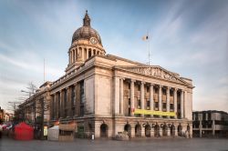 Council House a Nottingham fotografata di sera, Inghilterra.



