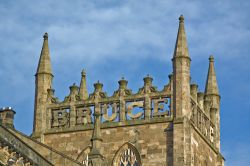 Dettaglio architettonico dell'Abbazia di Dunfermline, Scozia, UK.
