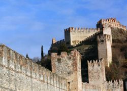 Dettaglio del Castello di Soave una delle fortezze scaligere nel Veneto
