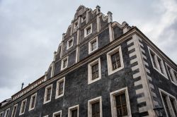 Dettaglio di architettura di un elegante palazzo a Pirna, cittadina della Sassonia (Germania).
