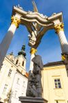 Dettaglio di una scultura nel distretto di Stein an der Donau,  Krems (Austria).
