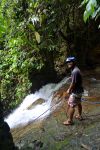 Waterfall abseiling, Gopeng: la discesa della cascata di questo fiume in mezzo alla giungla è una delle attività che si possono fare ad Ulu Geruntum, nei pressi di Gopeng (Malesia). ...