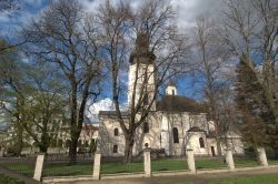 Edificio religioso nel centro storico di Zamosc, Polonia. La città viene definita la "Padova del Nord" per via dell'impronta rinascimentale di Bernardo Morando, uno degli ...