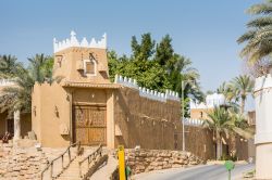 Edificio storico nel complesso del castello di Diriyah, Riyadh, Arabia Saudita.

